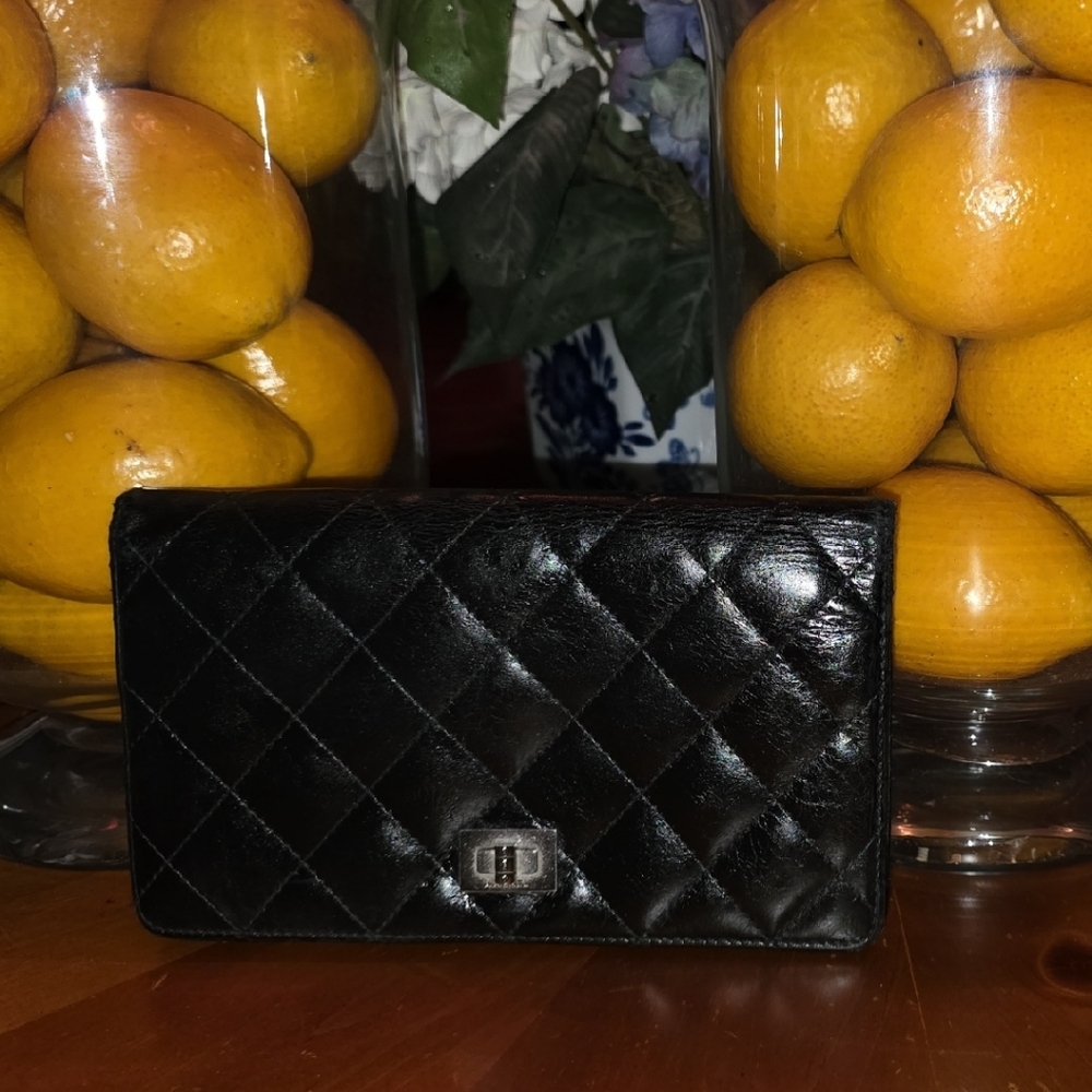 CHANEL Black Quilted Reissue Wallet